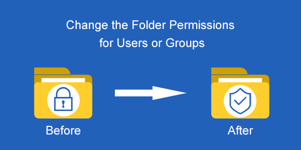 change a folder permission for users or groups