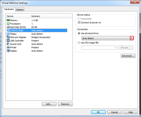 choose your password reset CD disk