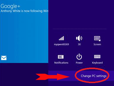 click change pc setting