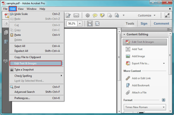 how to edit a pdf document