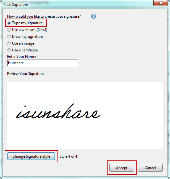 how to add e signature in pdf