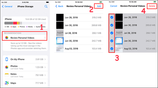 release iPhone space in recommendations