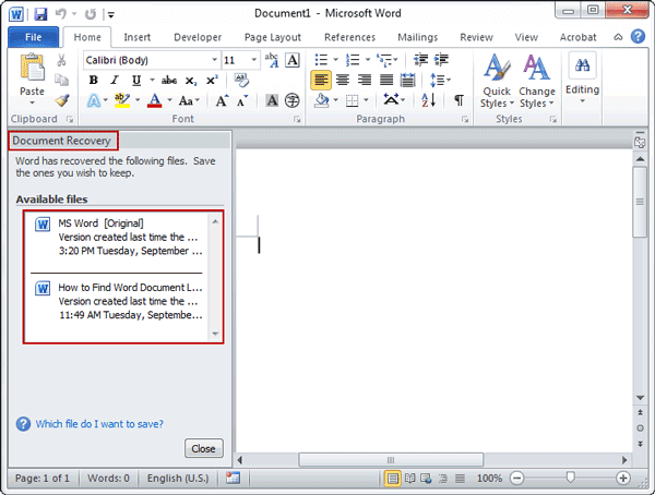 how to find word backup files how to find word backup files