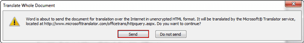 confirm to translate word document online
