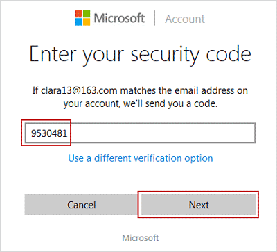 enter security code