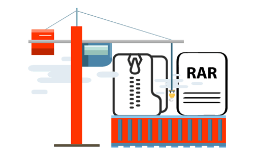 extract multi-volume rar/zip file in winrar