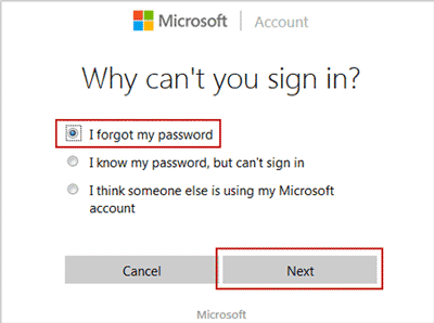 forgot my password