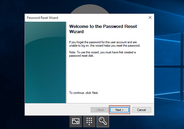 reset Dell password with Password Reset Wizard
