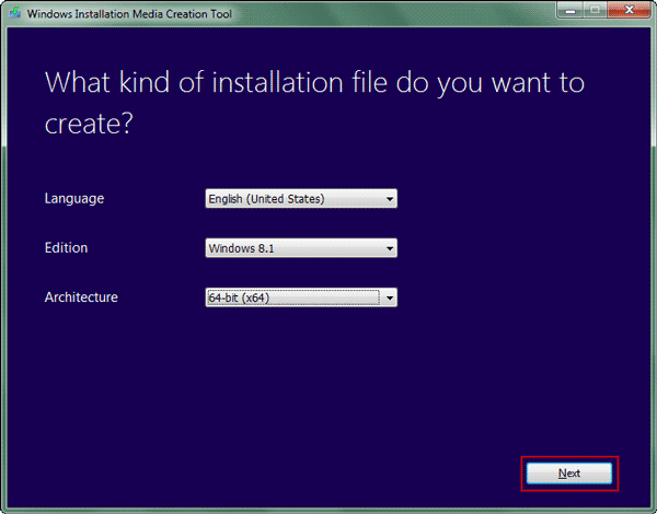 microsoft media creation tool windows 8