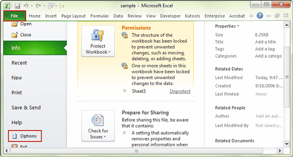 excel 2010 cannot disable protected view