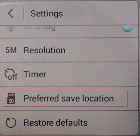 save camera photo to sd card