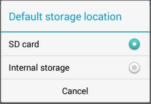 set sd card as default storage