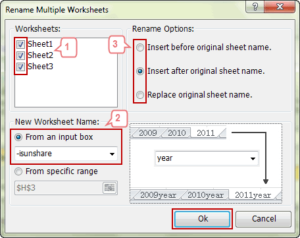 specify worksheet new name settings