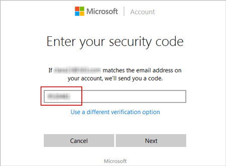 verify email code