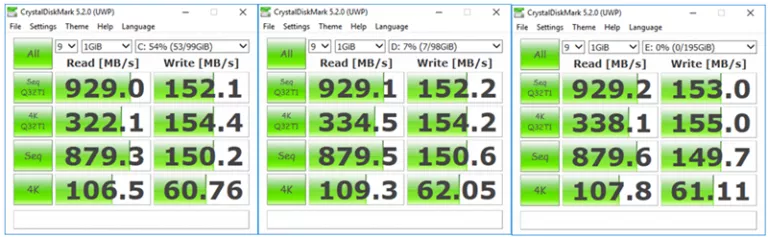 transfer speed in crystaldiskmark