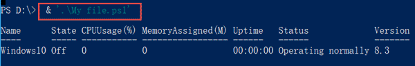 run script powershell