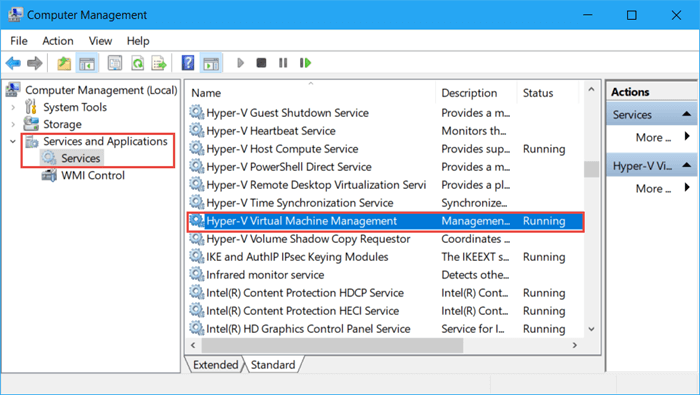 hyper-v virtual machine management