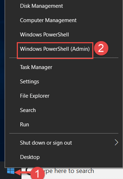 run powershell as admin