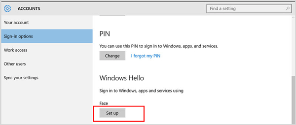 set up windows hello