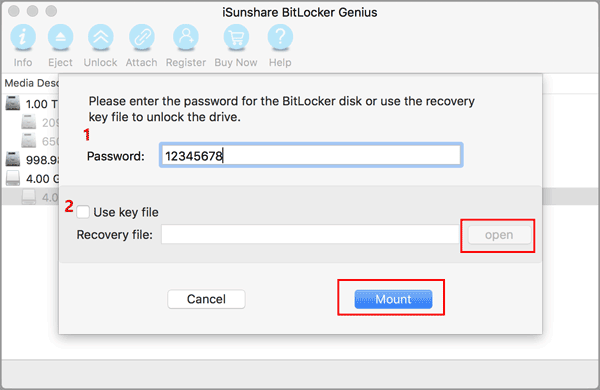 unlock bitlocker flash drive