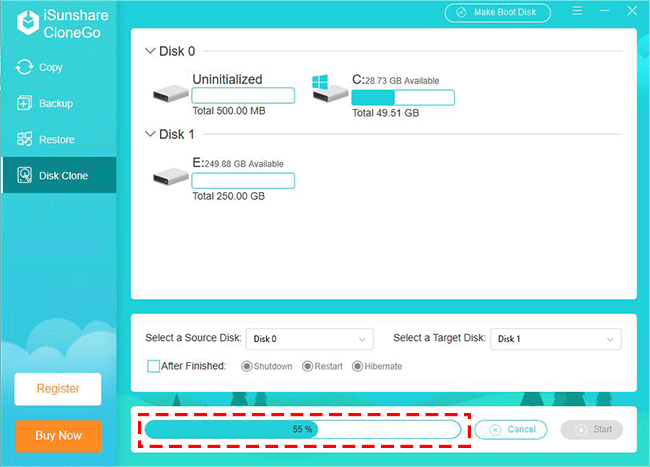 disk clone process