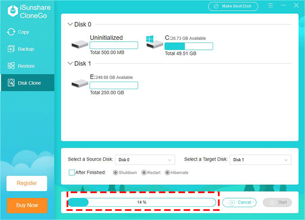 HDD to SSD clone process