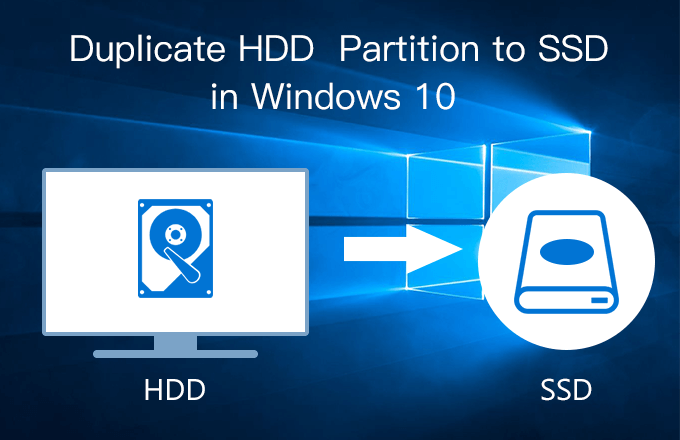 duplicate hdd partition to ssd in windows 10