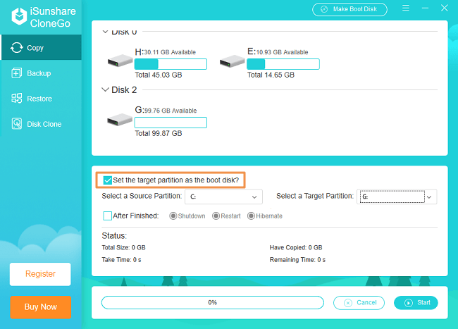 make dynamic boot volume bootable