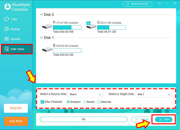 clone whole disk to Samsung SSD