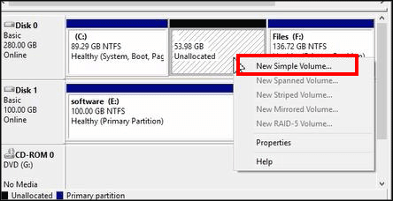 create a new d drive