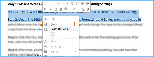 copy word document