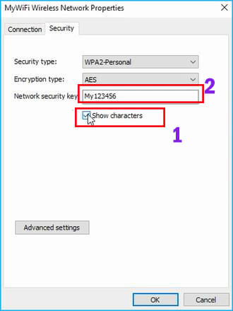 find saved wifi password in wireless properties