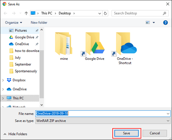 download files from onedrive to pc