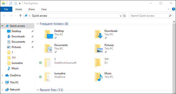 open the file explorer