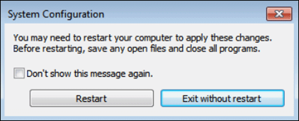 restart system