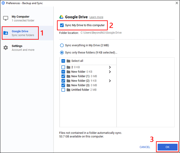 uncheck-the-box-to-stop-syncing-drive-to-computer