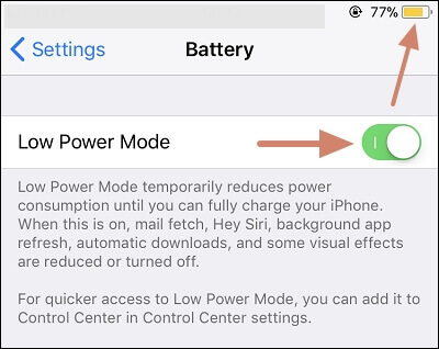 enable low power mode