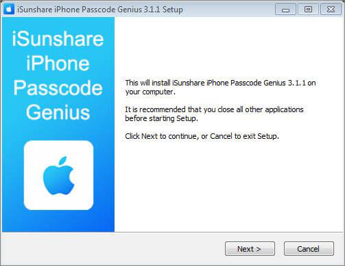 install iSunshare Passcode Genius