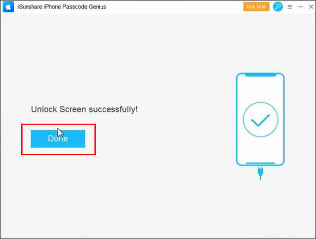 unlock iPhone screen successfully