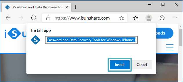 install app in edge