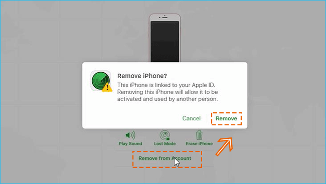 remove iPhone from Apple ID account