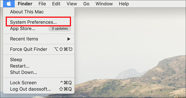 click System Preferences