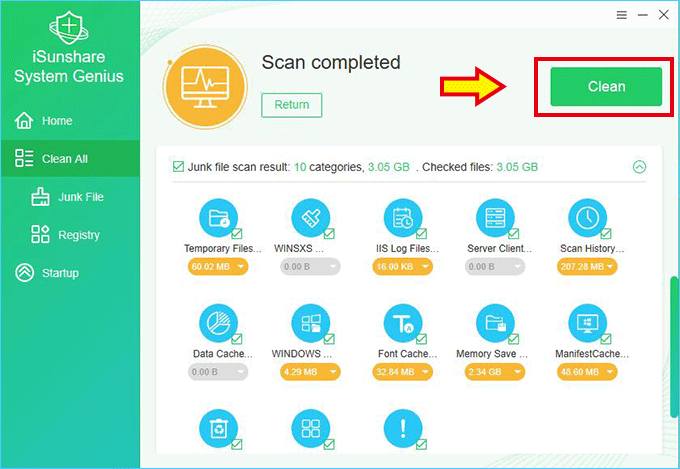 clean all junk files and registry