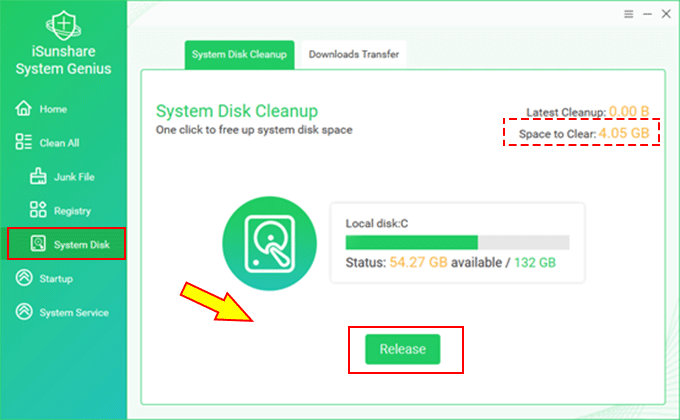 clean space on C drive