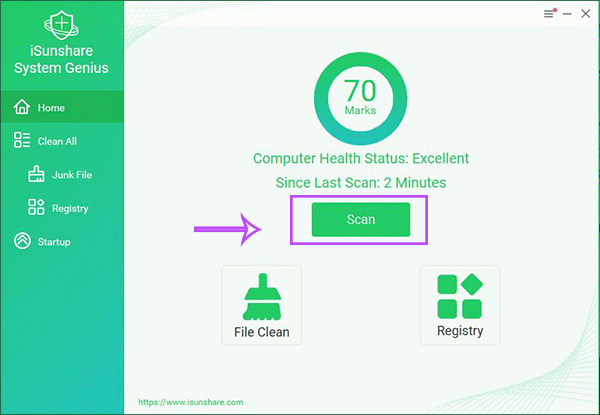 scan the ssd system junk