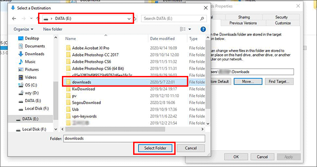 Setting download location windows 10 catalina download