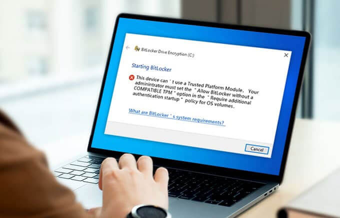 bitlocker failed to encrypt c drive in windows 10