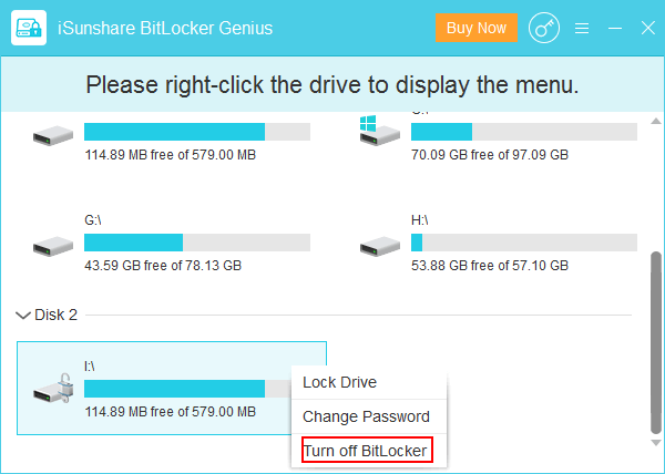 remove bitlocker encryption from pen drive