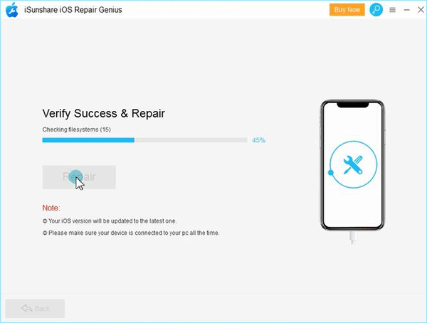 iOS repair process