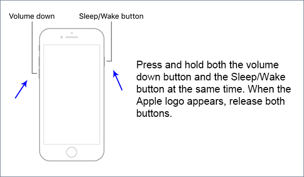 force restart iPhone 7 and 7 plus